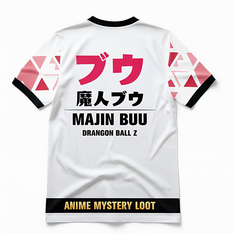 Anime Mystery Loot | Fat Buu chibi (light pink) Football Jersey