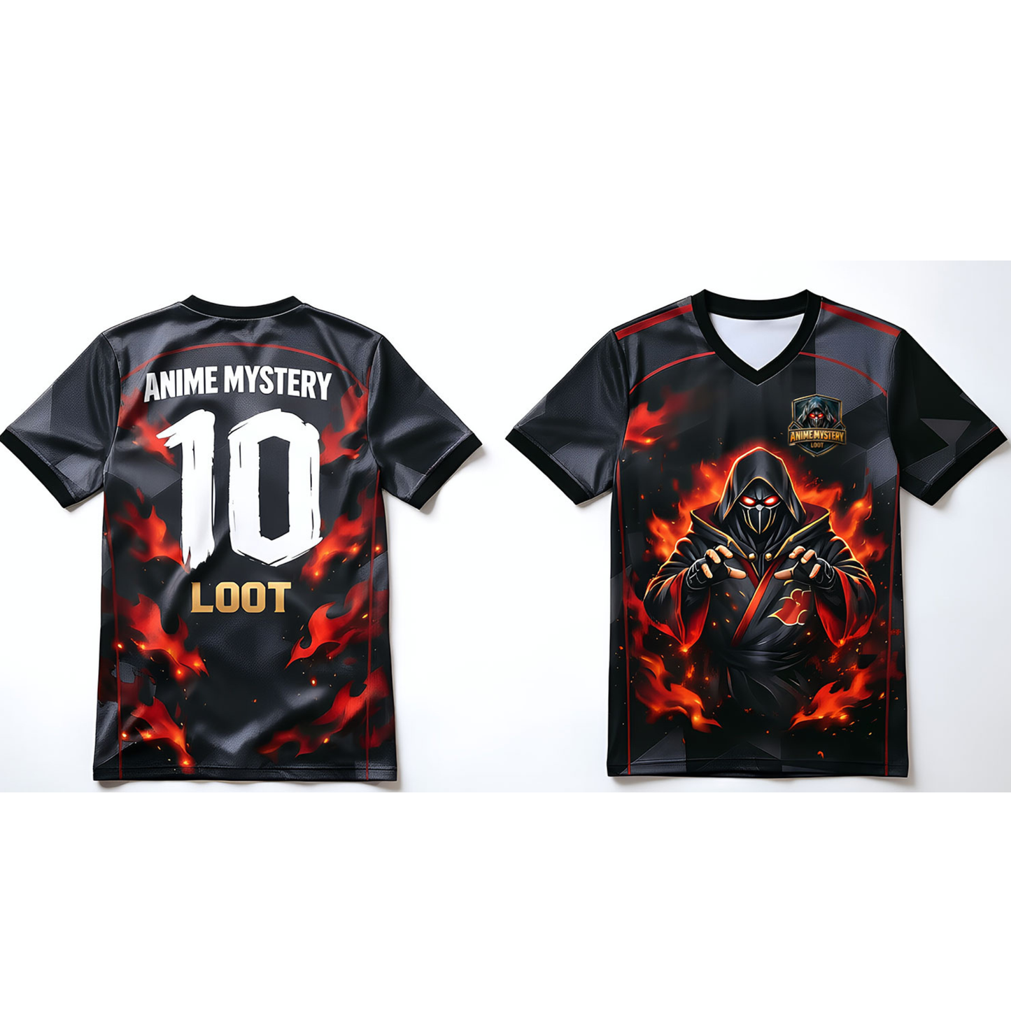 Anime Mystery Loot | Dark Flame Shadow Kage Football Jersey