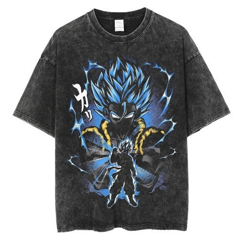 DragonBall Z Blue "Inspired" Premium Vintage Oversized T Shirt