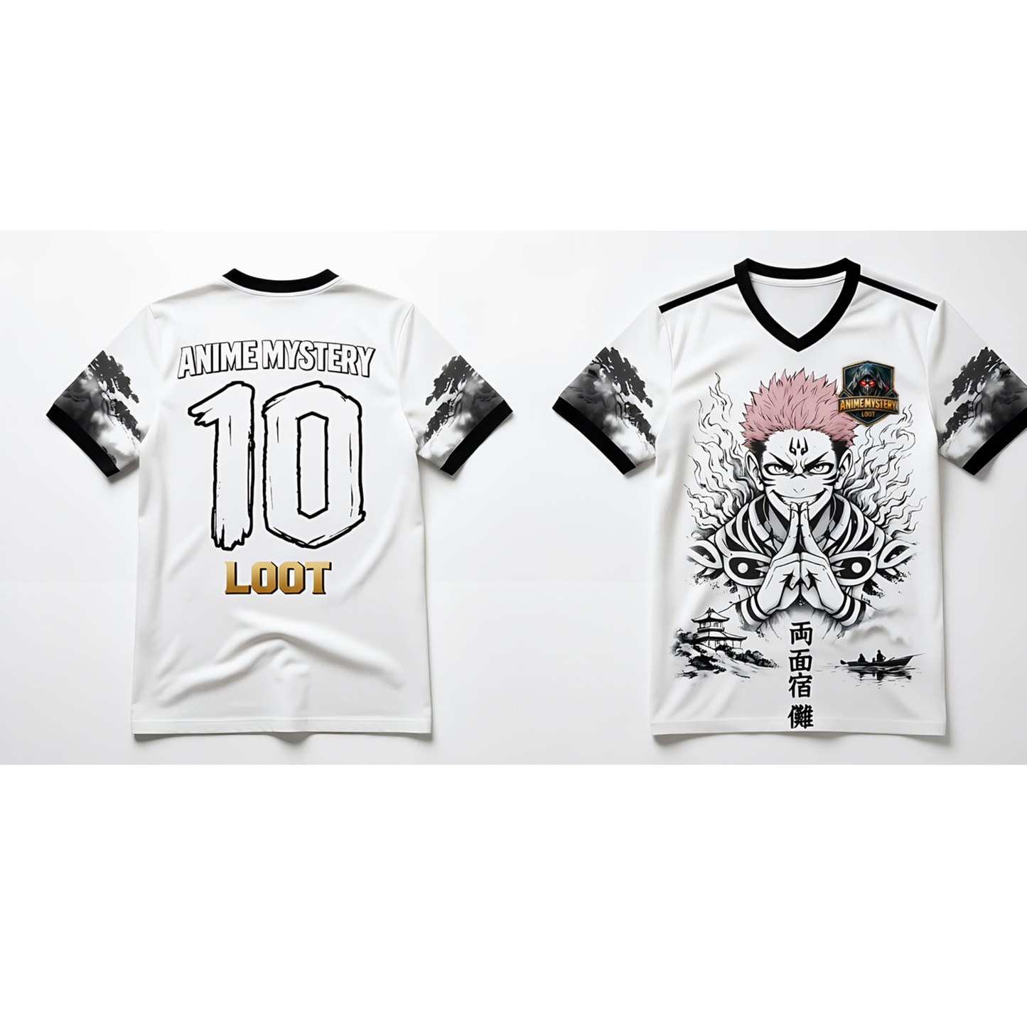 Anime Mystery Loot | Sukuna Pink Hair Curse King Football Jersey