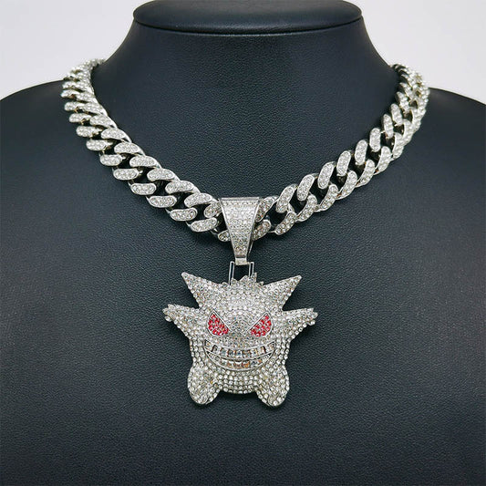 Gengar Iced Inspired - Iced Cuban Chain Silver